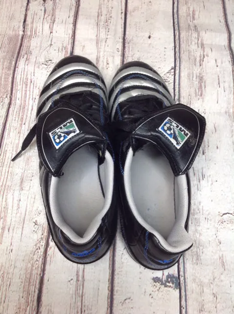 Adidas Black & Silver Cleats Size 6
