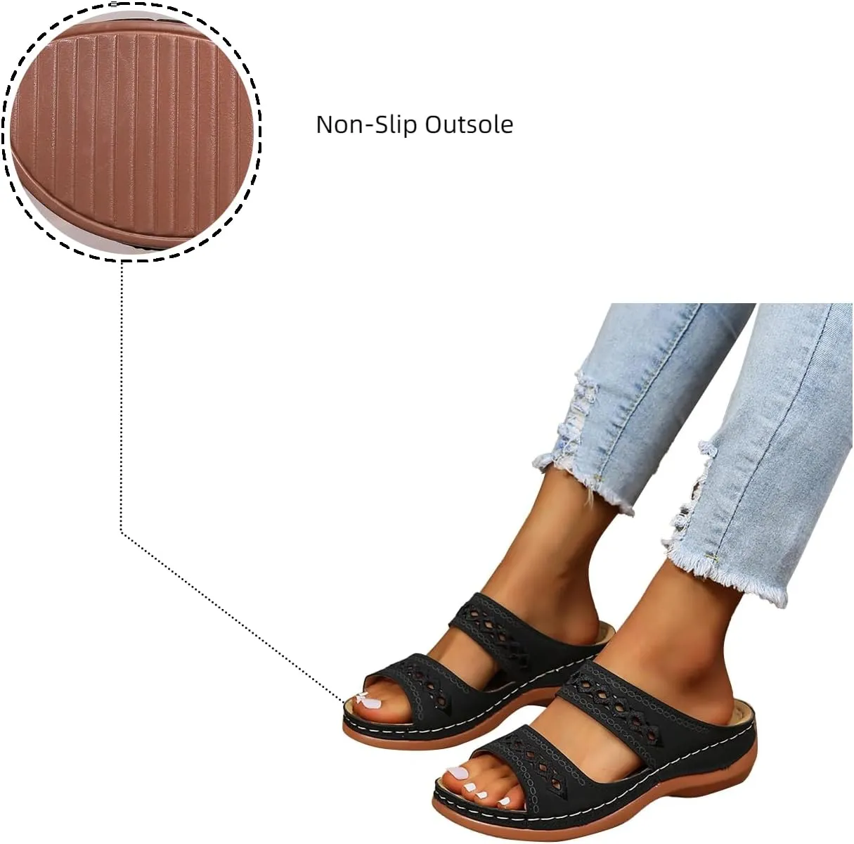 Avylays Orthopedic Sandals for Women Arch Support Shoes Summer Casual Orthotic Sandals Flip Flops Comfortable Sandals