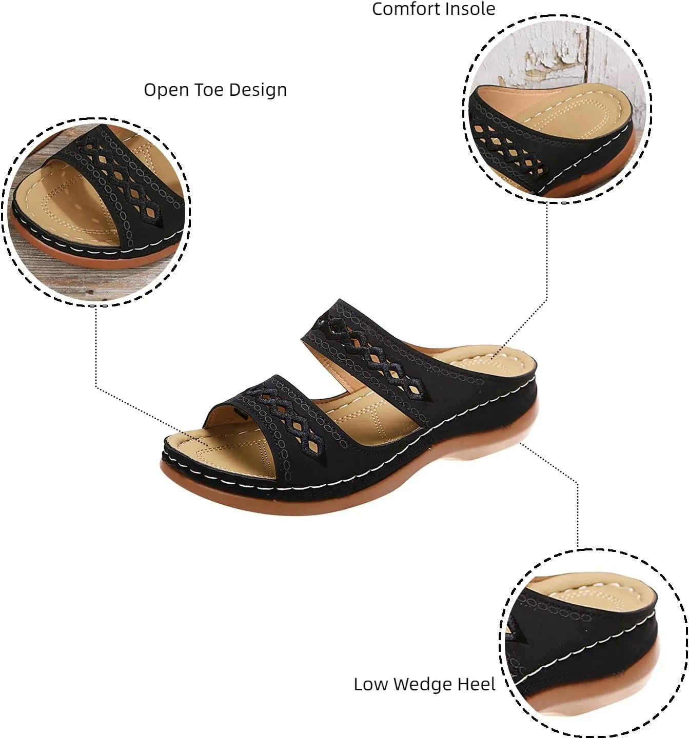 Avylays Orthopedic Sandals for Women Arch Support Shoes Summer Casual Orthotic Sandals Flip Flops Comfortable Sandals