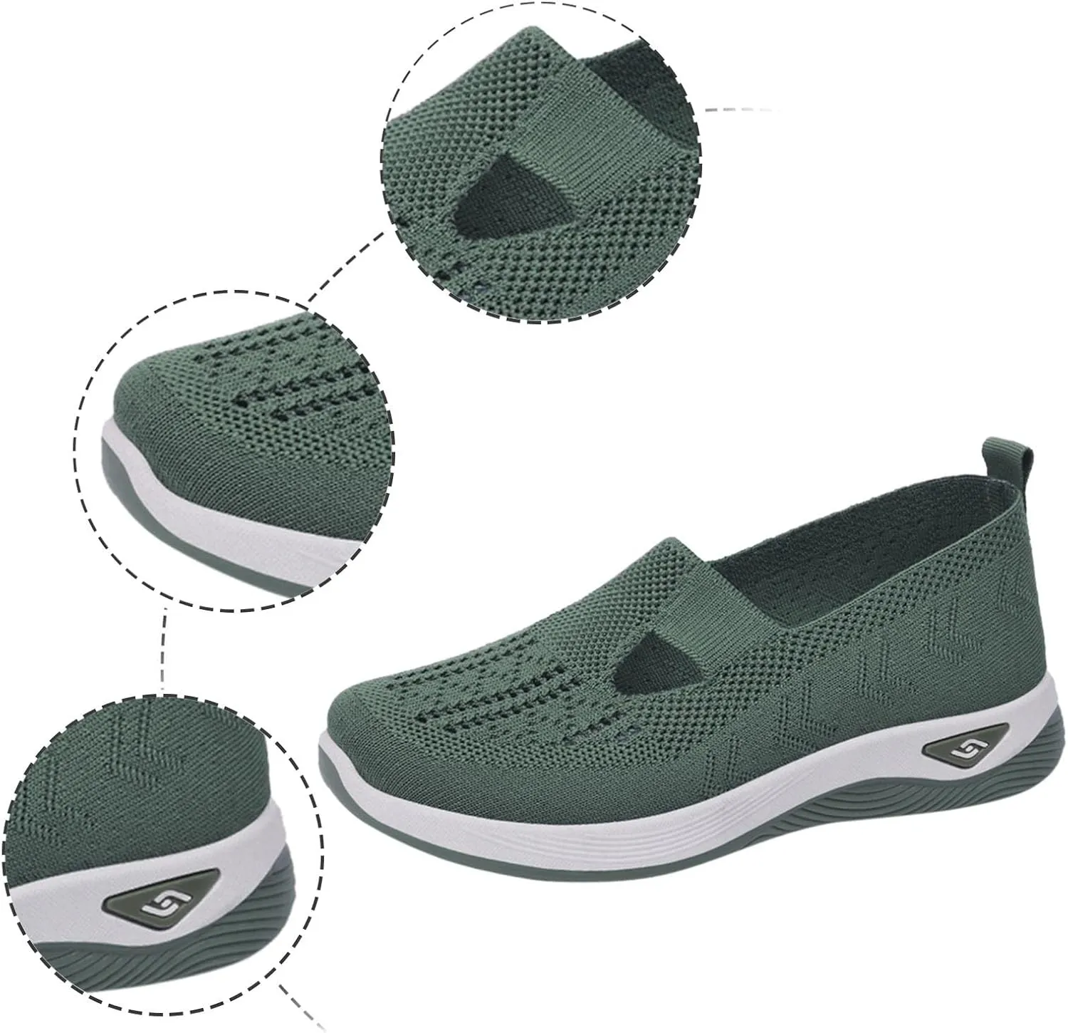 Cathalem Orthofeet Shoes for Women Upgrade Orthopedic Shoes Slip on Casual Orthopedic Sneakers for Women