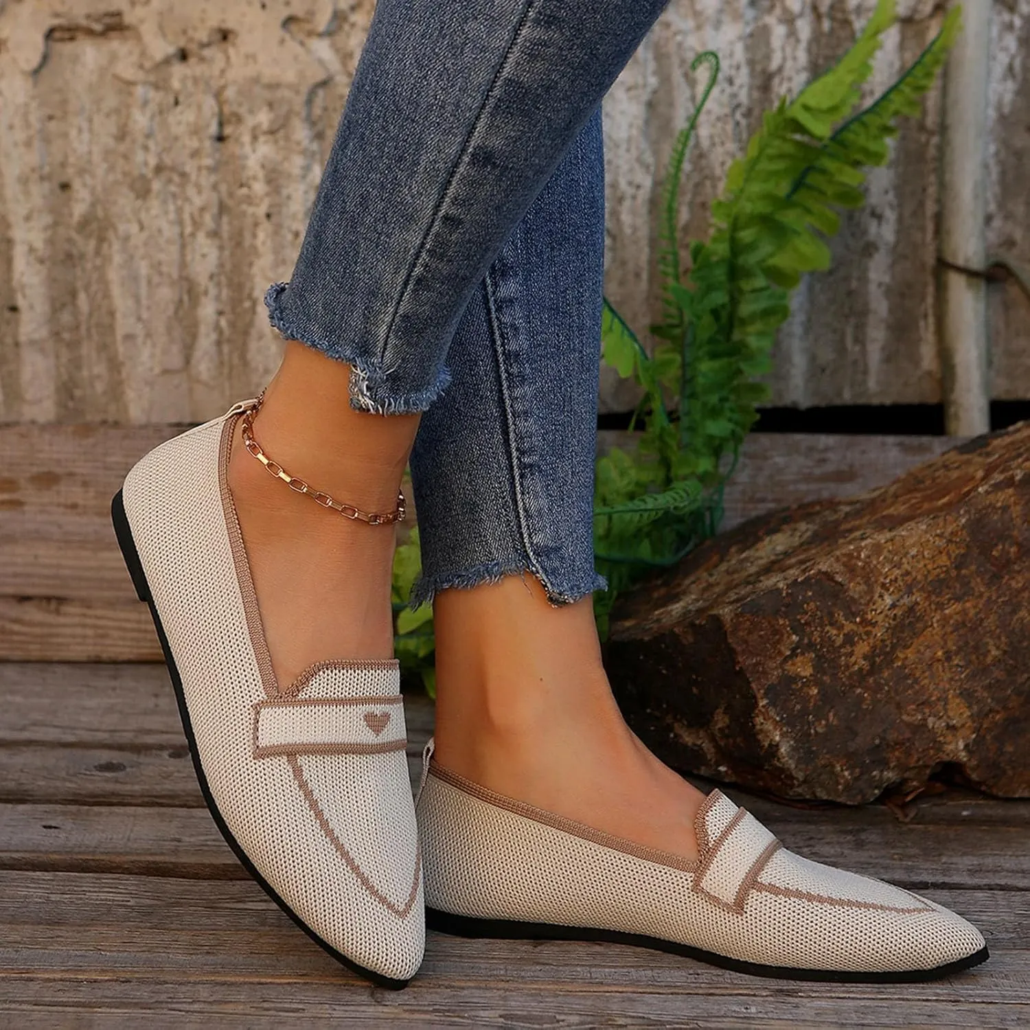 Comfortable Pointed Toe Flats Shoes Women Casual Walking Shoes Comfort Low Heel Shoes Fashion Shoes Basic Shoe
