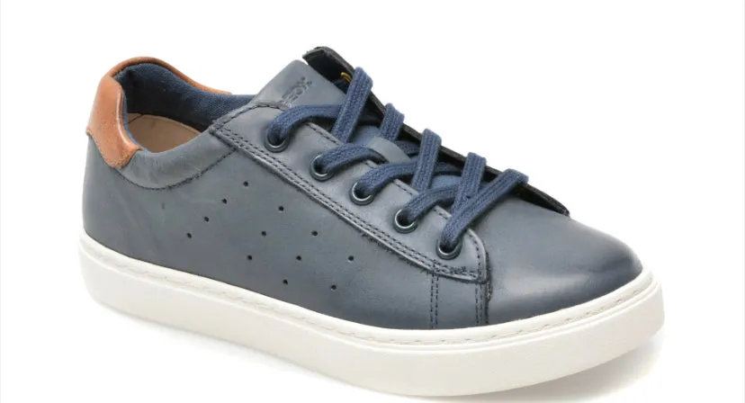 Geox Nashik Navy Brown Sneakers