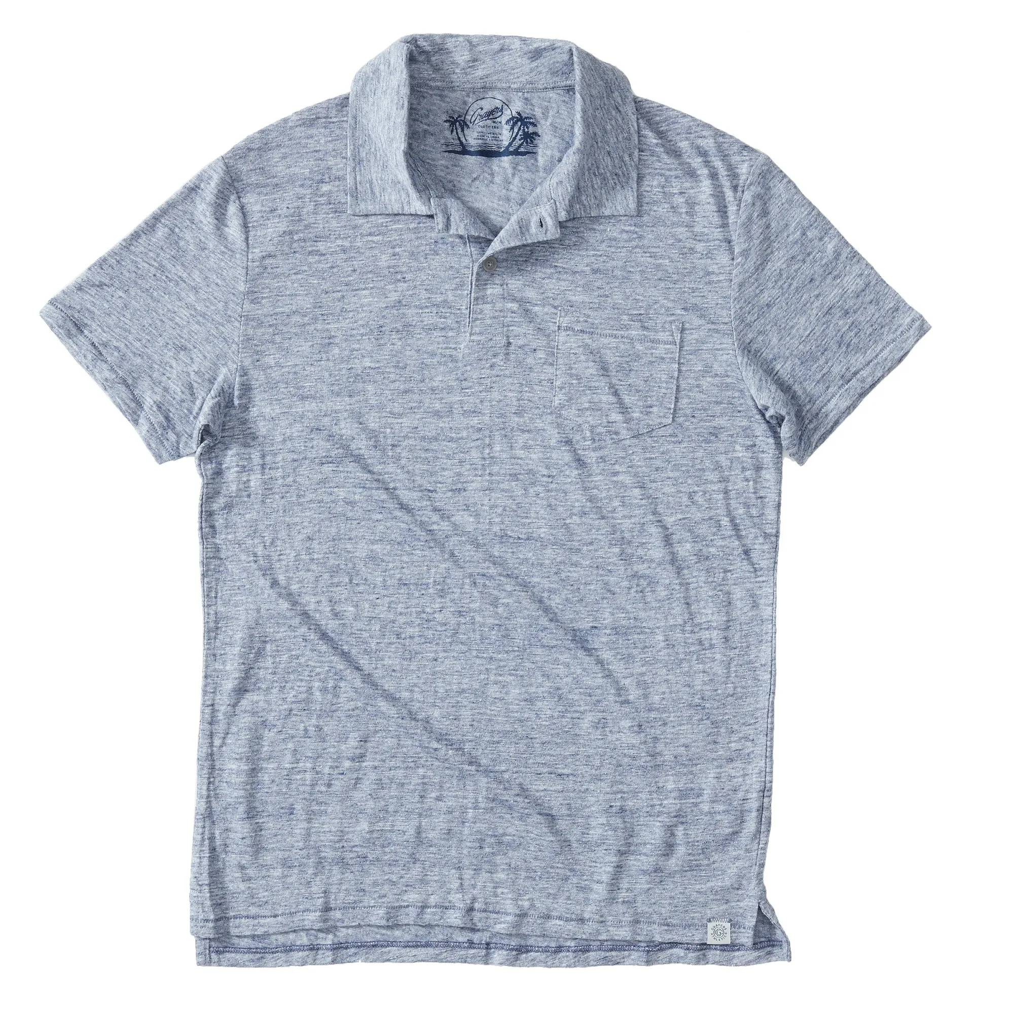 Soldano Linen Polo - Denim (Final Sale)*