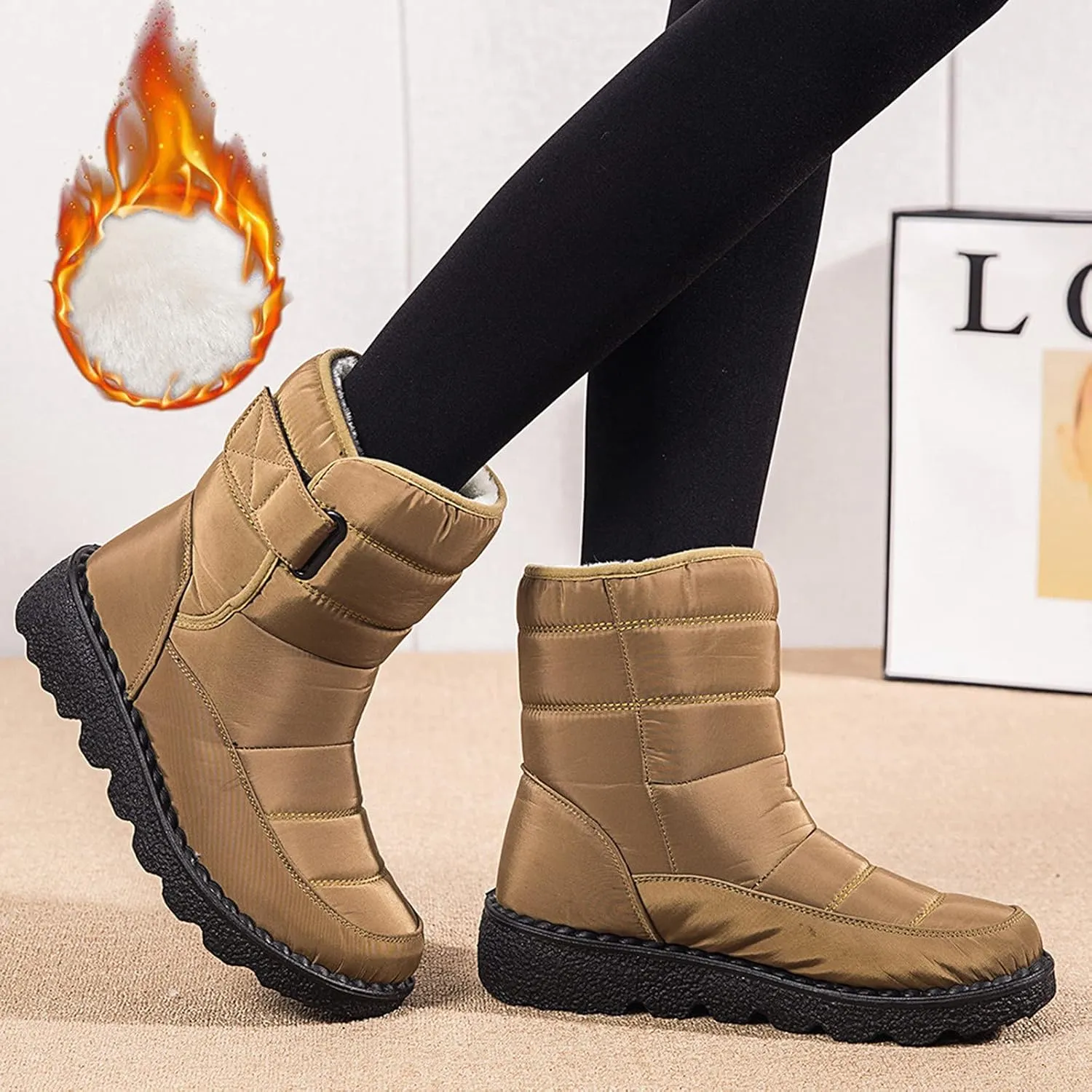 Wide Width Snow Boots Women 11 Womens White Snow Boots Size 12 Fashion Winter Boots for Women 2023 Mid Calf Winter Boots for Women Snow Shoes for Women Purple