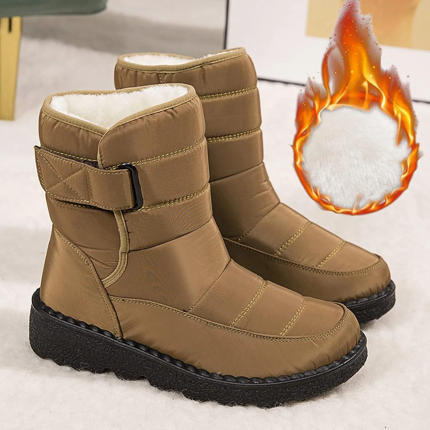 Wide Width Snow Boots Women 11 Womens White Snow Boots Size 12 Fashion Winter Boots for Women 2023 Mid Calf Winter Boots for Women Snow Shoes for Women Purple