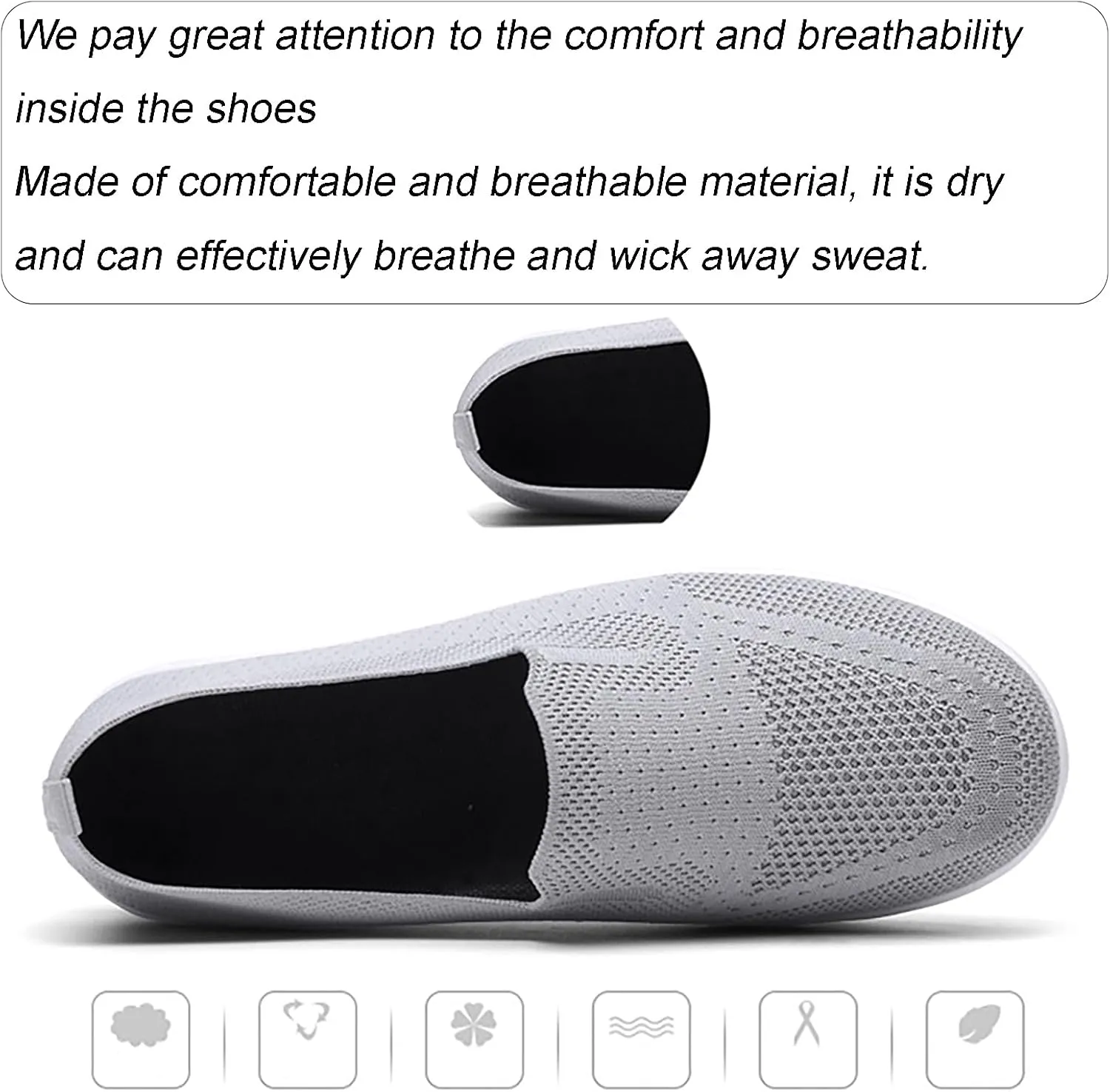 Womens Slip-on Casual Boat Shoes Round Head Thick Sole Orthopedic Arch-Support Sneakers Breathable Nursing Athletic Trainers Comfortable Walking