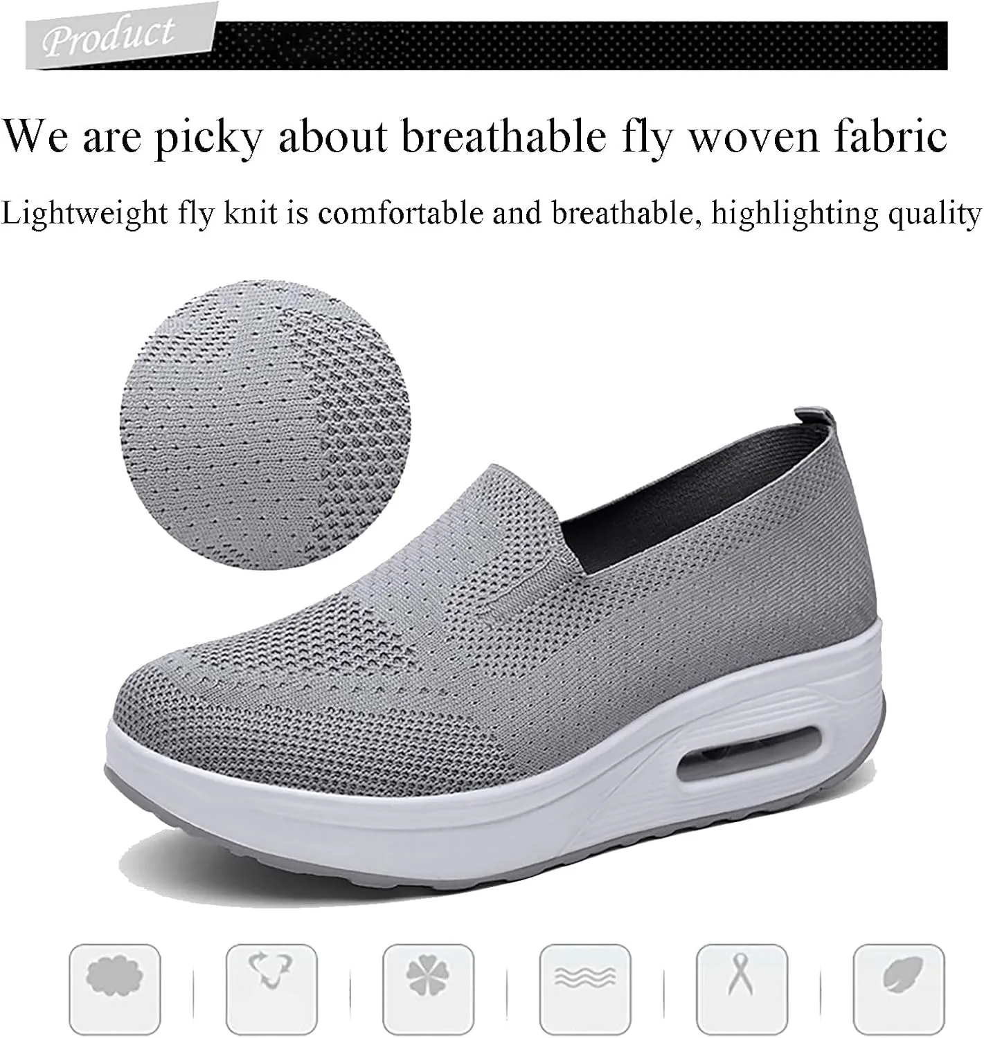 Womens Slip-on Casual Boat Shoes Round Head Thick Sole Orthopedic Arch-Support Sneakers Breathable Nursing Athletic Trainers Comfortable Walking