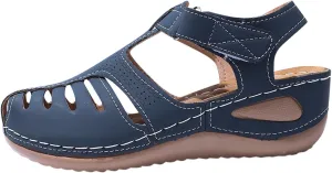 Womens Summer Sandals Casual Bohemia Gladiator Closed Toe Wedge Shoes Breathable Ankle Strap Slip On Platform Sandal,Sandalias Plataforma,Orthopedic Dress Sandals for Women